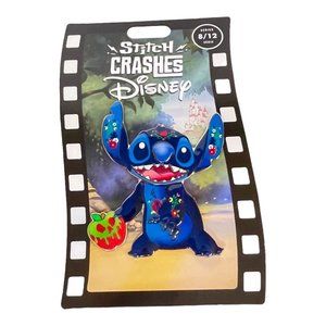 Disney Store Stitch Crashes Disney Snow White Jumbo Pin